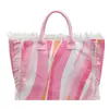 Bolso de lona con letra y borla minimalista para comercio exterior, bolso de mano de gran capacidad, nuevo bolso tote de hombro de color liso para uso transfronterizo