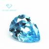 Direto da Fábrica 5A zircônio azul claro em forma de pera pedra bruta sintética fundo pontudo forma de gota Topázio Imitação Safira Diamante CZ