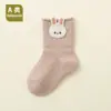 Meias Espessas Quentes de Algodão Penteado para Bebês Recém-Nascidos Outono e Inverno para Meninos e Meninas de 0 a 1 Ano Meias Fofas para Chão de Interior