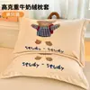 Funda de Almohada de Terciopelo de Leche Engrosada 48X74cm Paquete Doble Invierno para Niños y Adultos Funda Interior para Almohada Individual del Hogar