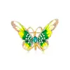 Broche de Borboleta de Luxo Leve com Esmalte Totalmente Diamantado e Acabamento em Madrepérola, Design de Asas em Cor Gradiente, Broche Acessório de Alta Qualidade para Terno e Casaco