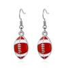 Moda Europea y Americana Aleación Pendientes de Béisbol Venta Caliente Transfronteriza Accesorios Deportivos para Mujer Goteo de Aceite Rugby Béisbol