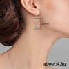 Cao Shiwish nuevo producto recomendado simple liso hueco aretes colgantes de 8 caracteres aretes de forma única para mujer venta al por mayor