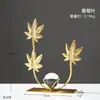 Decorações e Móveis de Ferro Folha de Tartaruga de Luxo Leve Nórdico Criativo Folha de Ginkgo Casa Sala de Estar Mesa de Trabalho Ornamentos de Alto Padrão