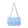 Bolsas Bolso de Hombro Acolchado Bordado Clásico, Bolso Cuadrado Pequeño de Moda y Versátil, Bolso Cruzado Pequeño con Cadena Estilo Chanel para Mujer