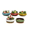 Macetas de Cerámica para Suculentas con Esmalte de Horno de Colores de 10 Pulgadas, Creativas para Interiores, Escritorio, Adornos de Bonsái, Macetas de Cerámica Transfronterizas para Jardinería