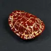 Cinnabar Cru Cristal Translúcido Areia Dança do Leão Casco de Tartaruga Borboleta Contas Soltas DIY Artesanal Contas Redondas Acessórios com Estampagem Dourada Atacado