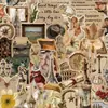 60 Hojas Pegatinas Retro Europeas Estilo INS Material para Journaling Teléfono Laptop Maleta Pegatinas Decorativas DIY