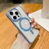 Macaron de Silicona Magnético de Succión Apple 16Pro Carcasa Dura Transparente para Teléfono Móvil Iphone17 Acrílico Mate Funda Protectora