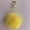 Colgante de bola de pelo sintético de conejo rex de imitación de 8 cm, llavero, accesorios para bolso de joyería DIY, colgante de bola de lana al por mayor