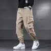 Pantalones Cargo de Múltiples Bolsillos para Hombre Estilo Japonés Marca de Moda Talla Grande Sueltos Jogger Primavera y Otoño Soldadura Trabajo al Aire Libre Casuales