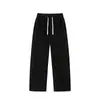 Calças casuais pesadas para homens, estilo outono high-street, perna larga, caimento solto, calças compridas retas da moda, versátil para qualquer look