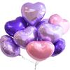 Set de 10 globos de película de aluminio de 18 pulgadas color púrpura claro, rojo rosa y rosa con la palabra "love", para decoración de ceremonia de boda y fiesta de cumpleaños