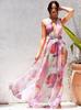 Vestido de tirantes con estampado floral sexy de escote en V profundo, nuevo de primavera/verano, transfronterizo europeo y americano para mujer