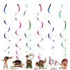 Decorações de Festa em Estoque Pratos de Papel Decorativos Descartáveis Copos de Papel Tema Moana Toalha de Mesa Toppers de Bolo Decorações Pendentes