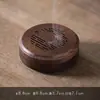 Quemador de Incienso Portátil de Madera Maciza de Nogal Negro Estilo Chino para Uso en Interiores, Adecuado para Árbol de Sándalo, Sándalo y Difusor de Aroma para Ceremonia de Té, Caja Decorativa de Madera