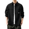 Jaqueta Camisa Retrô Americana Outono Italiano Masculina Nova Solta Casual Roupa de Trabalho Camisa de Manga Longa