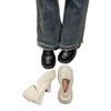 Zapatos de Mujer de Talla Grande Jin Bukang-Zapatos Individuales Lefu de Suela Gruesa Aumentada para Mujer Primavera y Otoño Zapatos Mary Jane de Cuero de Tacón Grueso de Un Paso