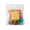 Personalizado de Fábrica Nuevo Color Banda de Goma Pequeña Color Gelatina Alta Elasticidad Macarrón Cuerda Desechable para el Cabello alrededor de 10g Bolsa