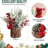 Amazon Explosions Árvore de Natal para Desktop Decorações de Natal Enfeites para Casa Árvore Simulada com Tronco de Casca de PE Agora