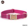 Collar Reflectante de Nylon Estrella Reflectante Resaltada Collar para Perro Reflectante Grabable Hilo Dorado Claro Cepillado Cadena para Perro de Alta Calidad