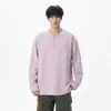 NASA SOBRE Camiseta de manga larga con media cremallera estilo americano para hombre, marca de moda para primavera y otoño, top pullover casual holgado para adolescentes