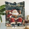 Manta Exclusiva Transfronteiriça de Flanela Manta com Impressão Digital 3D Manta de Sofá Manta Quadrada de Natal Pode Ser Personalizada com Fotos e Pode Ser Iniciada com Um Clique