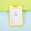 Portatarjetas Rígido Transparente Vertical de Doble Cara Tarjeta de Estudiante Identificación de Trabajo Lanyard Color Caramelo Impermeable Insignia de Trabajo A4