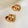 Joyería para la oreja estilo ins de Corea del Sur Cobre chapado en oro verdadero de 18 quilates Brillo Amor Arco Arete tridimensional Diseño de nicho