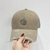 Chapéu Feminino Primavera e Outono Estilo Coreano Top Macio Buraco Três Dimensões Carta Baseball Cap Novo Versátil Chamativo Rosto Pequeno Capuz para Proteção Solar