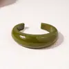 Pulsera Geométrica Retorcida Cuadrada de Acrílico Verde Transfronteriza Europea y Americana, Pulsera Simple y de Moda, Joyería de Lujo Ligero y de Alta Gama