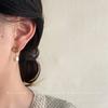 Pendientes de perlas barrocas francesas suaves para mujer, diseño de nicho, pendientes de perlas naturales, pendientes de mano sencillos y elegantes.