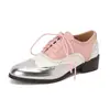 Sapatos de Couro Femininos Brogue Britânico Florido Salto Baixo Grosso Costura Retro Rosa Preto e Branco Marrom Cadarço Tamanhos Grande e Pequeno para Primavera e Outono
