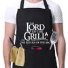 Exclusivo Transfronterizo Delantal Negro para Hombre con Estampado de Letra Divertida, Bolsillo, Banda para el Cuello Ajustable, Impermeable, Delantal de Cocina