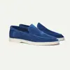 2023 Nuevos Mocasines de Verano Gamuza Mate Slip-On Zapatos Planos de Conducir para Hombre Talla Grande de Exportación Frijoles Transfronterizos