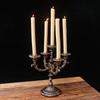 Retro estilo europeu castiçal de ferro fundido romântico à luz de velas adereços de jantar vitrine de mesa de banquete de casamento ornamentos de decoração de casa