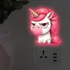 Xino Yg-B124 Pegatinas Luminosas de Unicornio de Dibujos Animados Rosas Autoadhesivas y Removibles para Decoración de Pared de Habitación Infantil y Dormitorio