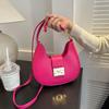 Bolso Minimalista de Hombro Único de Moda para Mujer, Bolso Pequeño Retro para Debajo del Brazo, Nuevo Bolso de Luna Creciente Simple de Nicho Primavera/Verano 2026