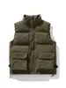 Chaleco de Algodón Estilo Montaña para Hombre, Chaleco de Algodón Grueso Cálido de Invierno, Chaqueta de Algodón sin Mangas Multi-Bolsillo Estilo Americano Workwear, Abrigo de Moda para Parejas