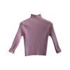 [En stock] Suéter de cuello alto medio para niños, otoño e invierno, nuevo, para niños y niñas, camisa básica simple y versátil para bebés