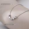 925 Sterling Prata Transferência Contas Colar ins Estilo Frio Nicho Design Verão Luz Luxo Clavícula Cadeia Mulheres Simples