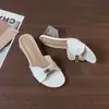 Sandalias de Verano 2026 para Mujer con Hebilla Metálica y Estampado de Cocodrilo, Chanclas Transparentes de Cristal con Tacón Grueso para Uso en Exteriores, Chanclas para Mujer de Tacón Medio