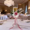 Copas de Champaña de Aspecto Elegante para Bodas y Compromisos Decoradas con Flores Inmortales, Escenas de Brindis de los Recién Casados, Accesorios para Sesiones de Fotos, Artículos Pequeños