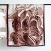Nova Moda Outono e Inverno Cachecol Longo Versátil com Estampa Floral, Aquecedor de Pescoço Macio, Xale Feminino Retrô com Estampa de Leopardo