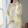 Nuevo Suéter de Punto de Ganchillo Simple Casual Estilo Otoño/Invierno 2026 para Mujer Manga Larga Holgada Ropa de Punto Versátil Suéter de Lana