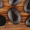Botón de Dos Ojos de Cuerno Real Estilo Tribal Indio Gris y Negro Ropa de Abrigo Cortavientos Algodón y Lino Desgastado Botones de Alta Gama