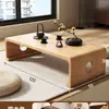 Mesa pequeña de madera maciza para mirador, mesa de té tatami, mesa kang, mesa baja pequeña, escritorio, mesa kang simple para balcón, mesa tradicional china, mesa de piano