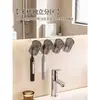 Soporte para cepillo de dientes eléctrico debajo del gabinete del espejo, estante de baño para cepillos de dientes y vasos, portavasos para enjuague bucal sin perforación
