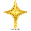 Balão Estrela de Quatro Pontas de 10 polegadas Alumínio Folha Estrela Cruz Iluminada Piscante Decoração de Festa Arranjo Balão de Quatro Pontas Atacado