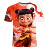 Mi vida depende de mí. No puedo evitar ser el niño demonio del cielo. La camiseta del mar de mar tendencia de impresión de verano para adolescentes cuello redondo manga corta